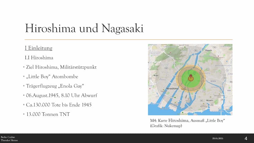 M1:Atompilz von ,,Fat Man"(Grafik aus
Wikipedaia",9.8.1945)
Hiroshima und
Nagasaki
Die Atombombenabwürfe über Japan vor 75
Jahren:
Ermordung