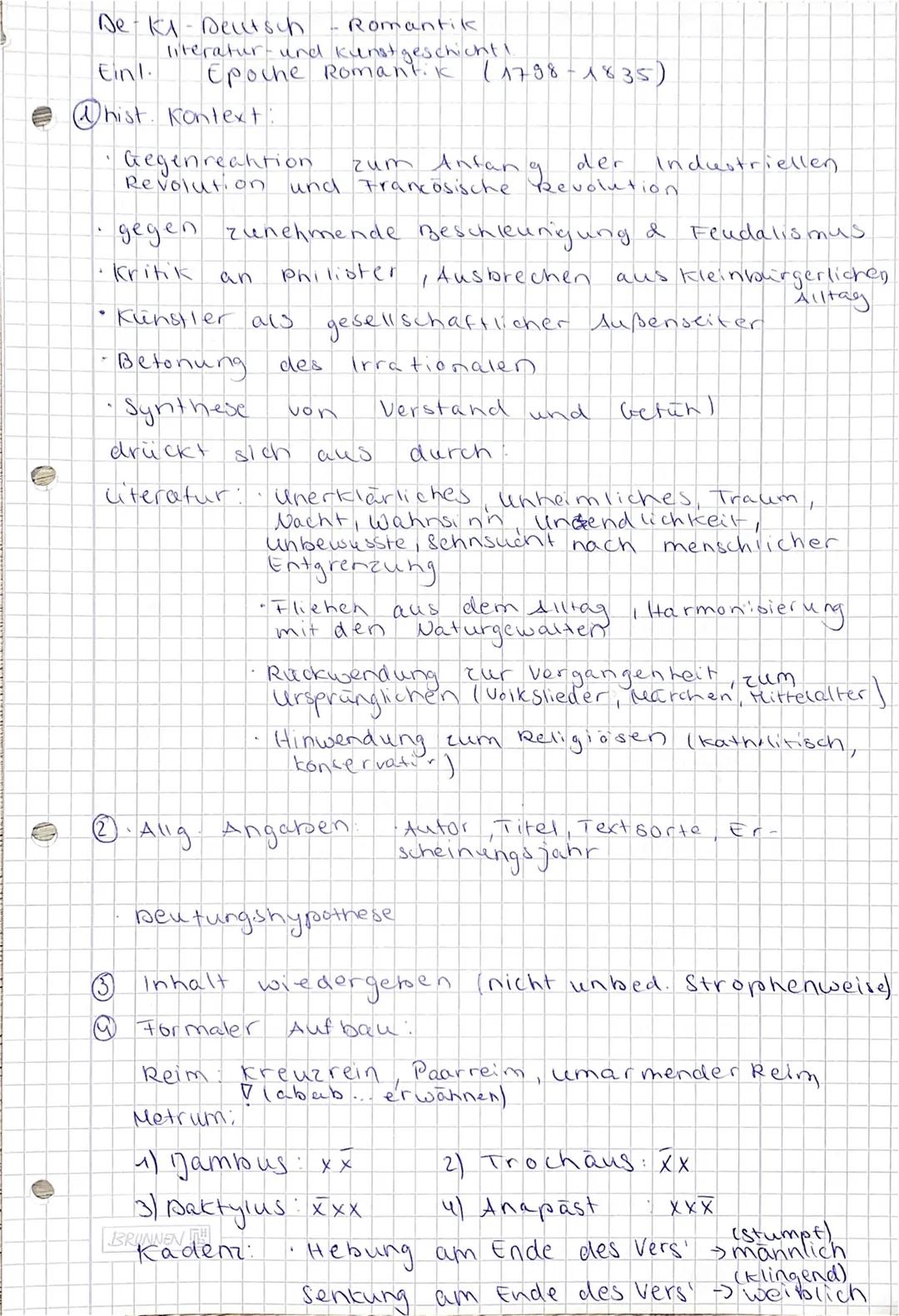 C
De Ki-Delltsch - Romantik
literatur und kunst geschicht!
Einl Epoche Romantik (1798-1835)
@hist. Kontext
- Gegenreaktion zum Anfang der In