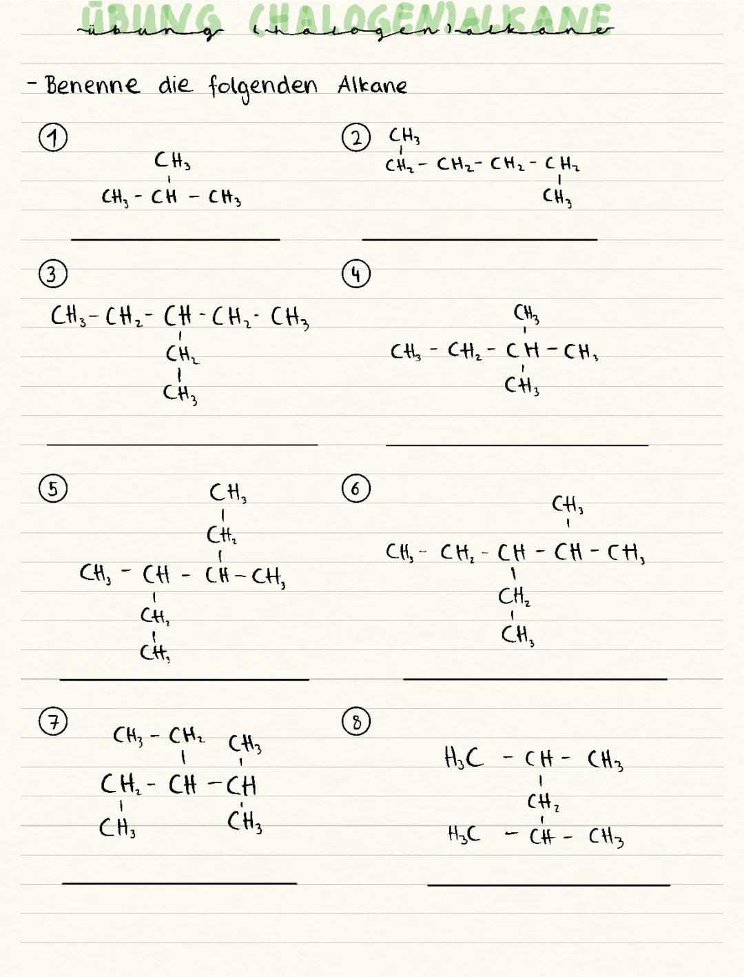 Alles über Halogenalkane und Alkane: Benennen, Eigenschaften und mehr!