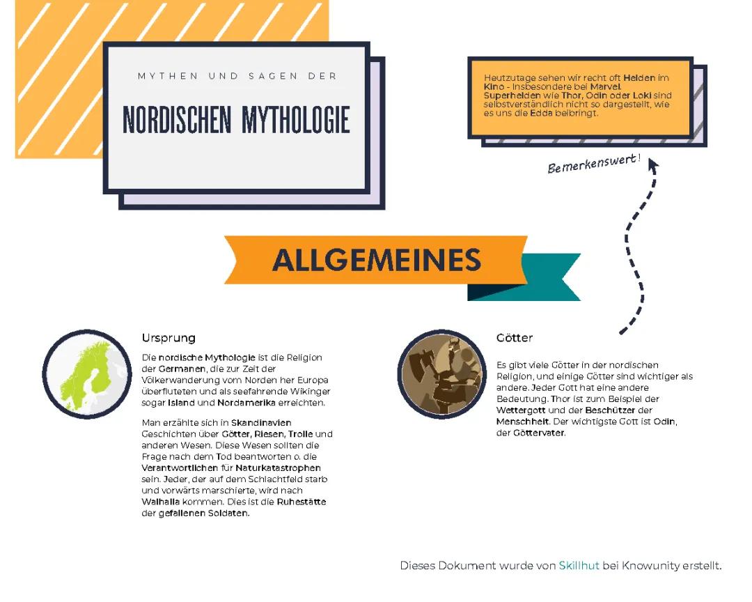 Nordische Mythologie Zusammenfassung - Götter, Rituale und Geschichten