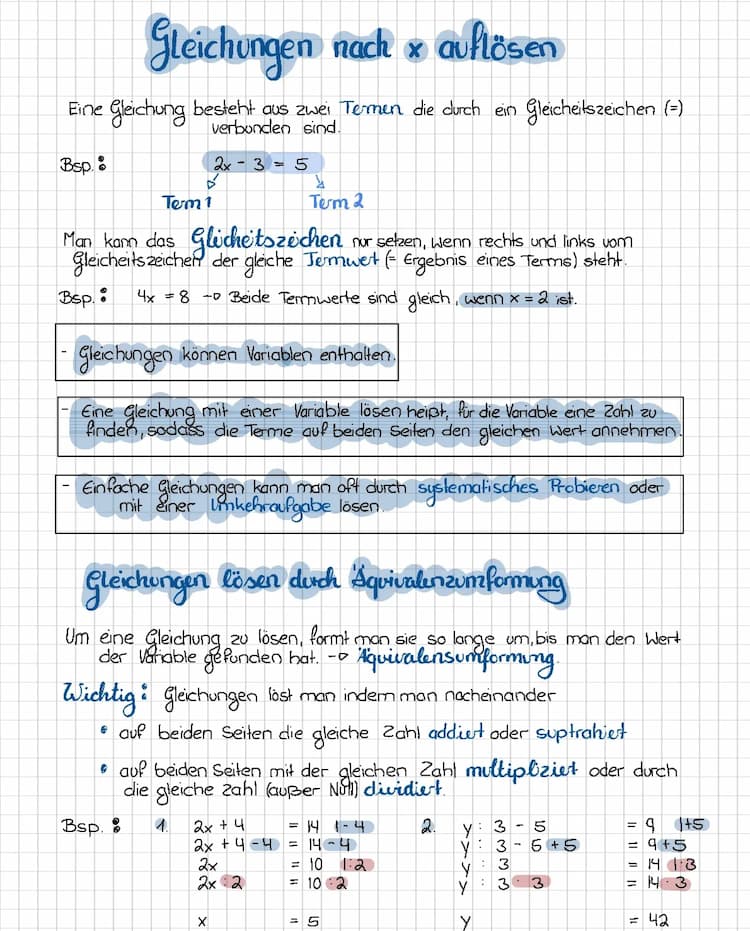 Know Gleichungen nach x auflösen  thumbnail