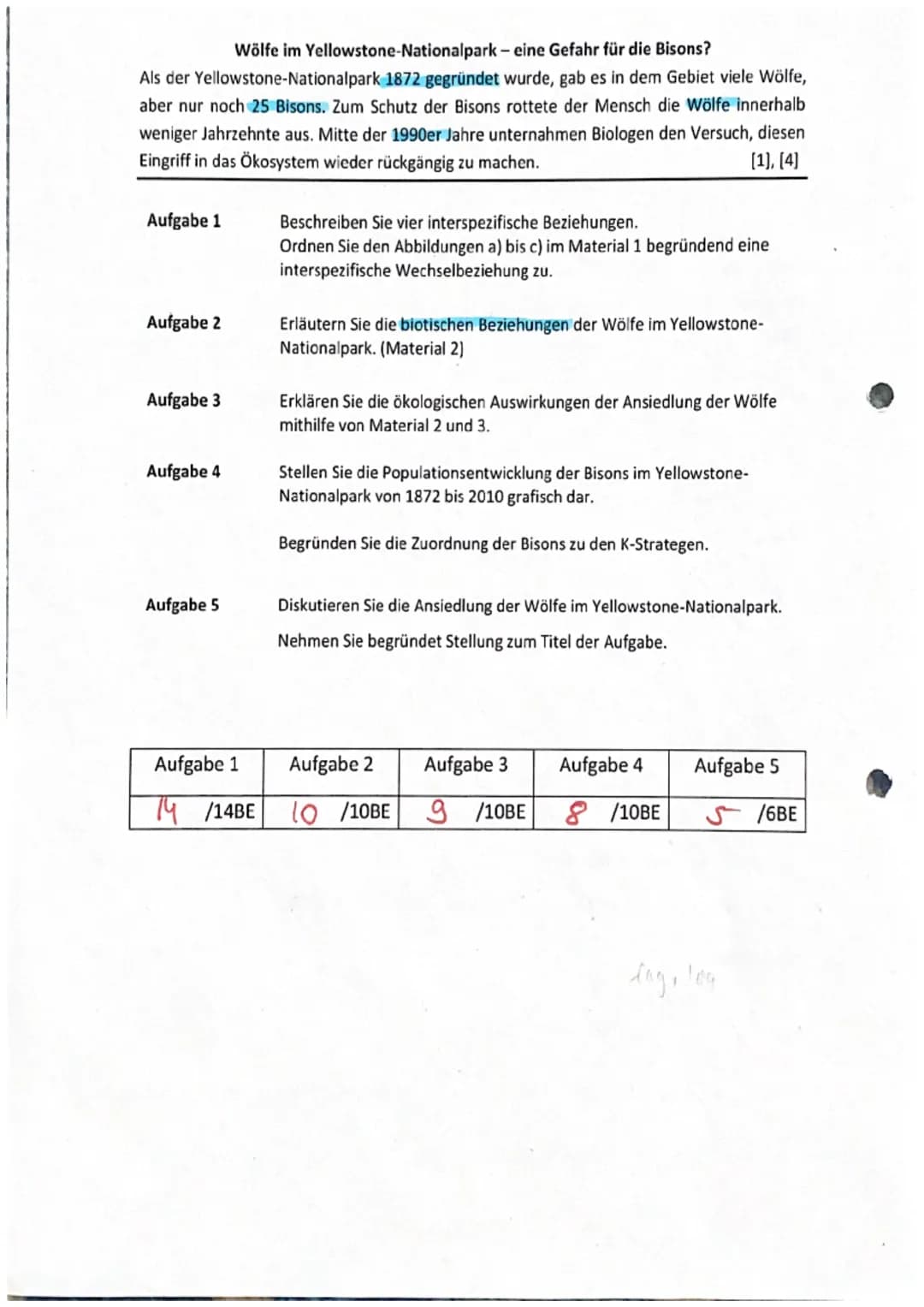 Klausur Ökologie und Nachhaltigkeit