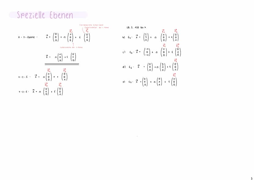 -Ebenen
+B
A
X
x
C
E ABC
Ebenen im Raum
Gleichungsformen
Achoenabschnitte Ebenen im Raum
Inhaltsverzeichnis
Parametergleichung bzw. Dreipunk