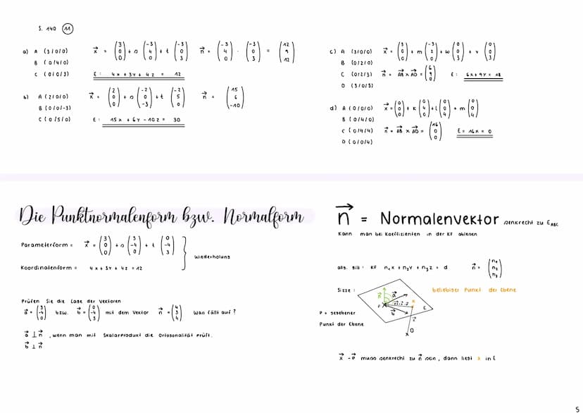 -Ebenen
+B
A
X
x
C
E ABC
Ebenen im Raum
Gleichungsformen
Achoenabschnitte Ebenen im Raum
Inhaltsverzeichnis
Parametergleichung bzw. Dreipunk
