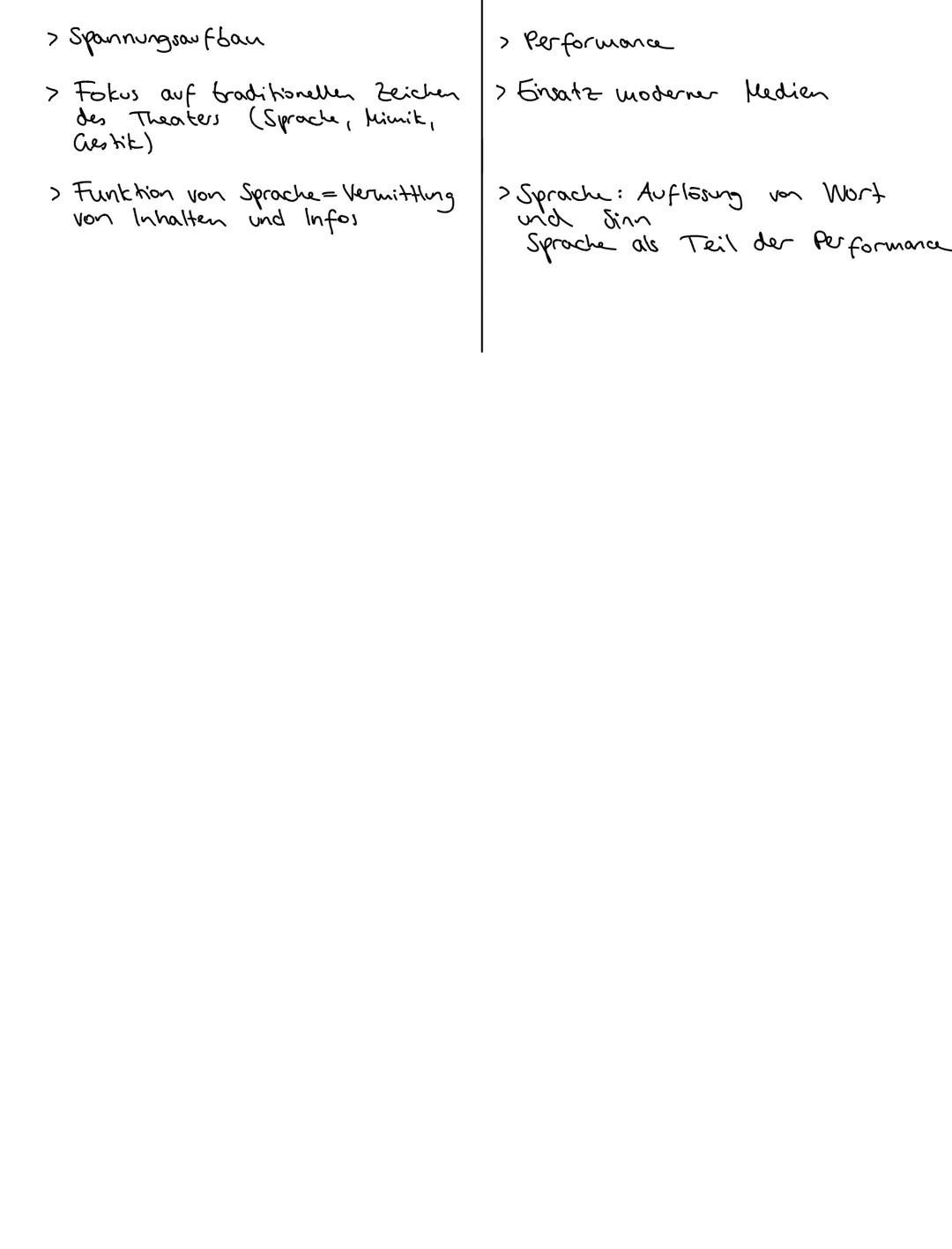 Unterschiede dramatisches + postdramatisches Theater (HA- 14.09.20)
dramatisches Theater
postdramatisches Theater
> reagiert auf die Welt de