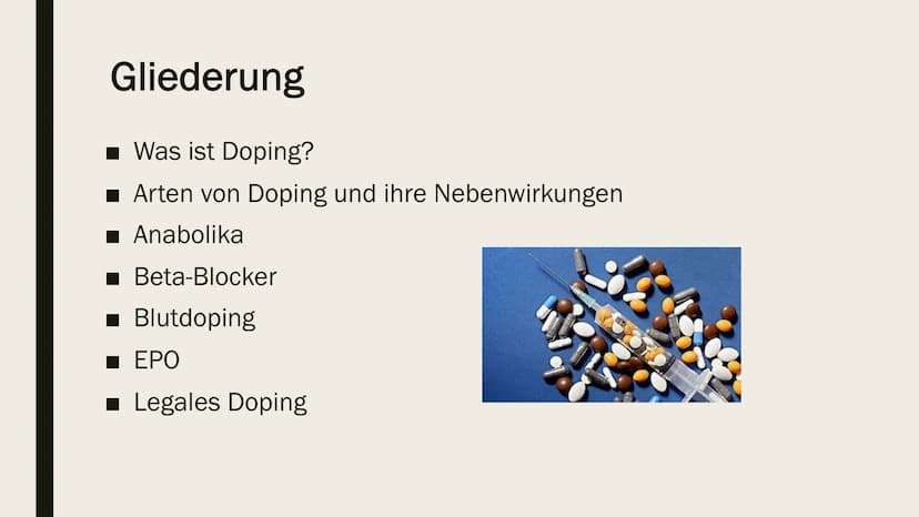 DOPING
GFS in BIO
mmmm BP
,,Put me back on my bike"
-Tom Simpson Leistungsbereitschaft in %
100
80
60
40
0
Die Leistungsbereitschaft
im Tage
