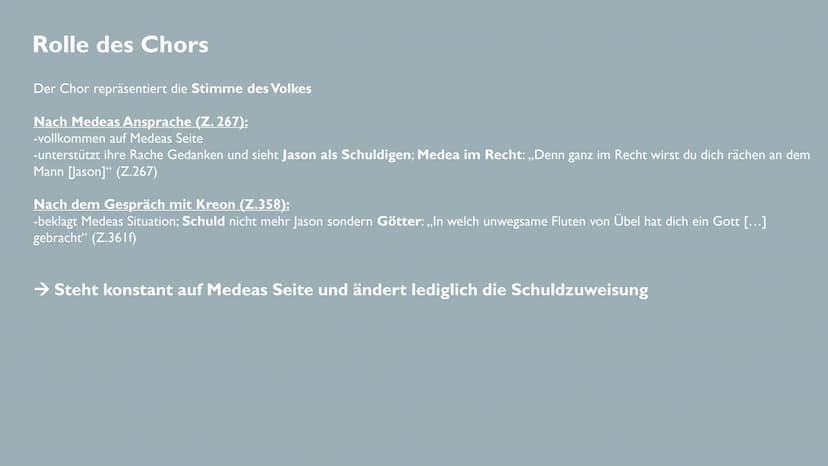 Datum: 27.11.2020
DRAMENINTERPRETATION
MEDEA (EURIPIDES)
1.Epeisodion
Vers 212 bis 362
Gespräch zwischen Medea und Kreon
DE I LK ●
●
●
EINOR