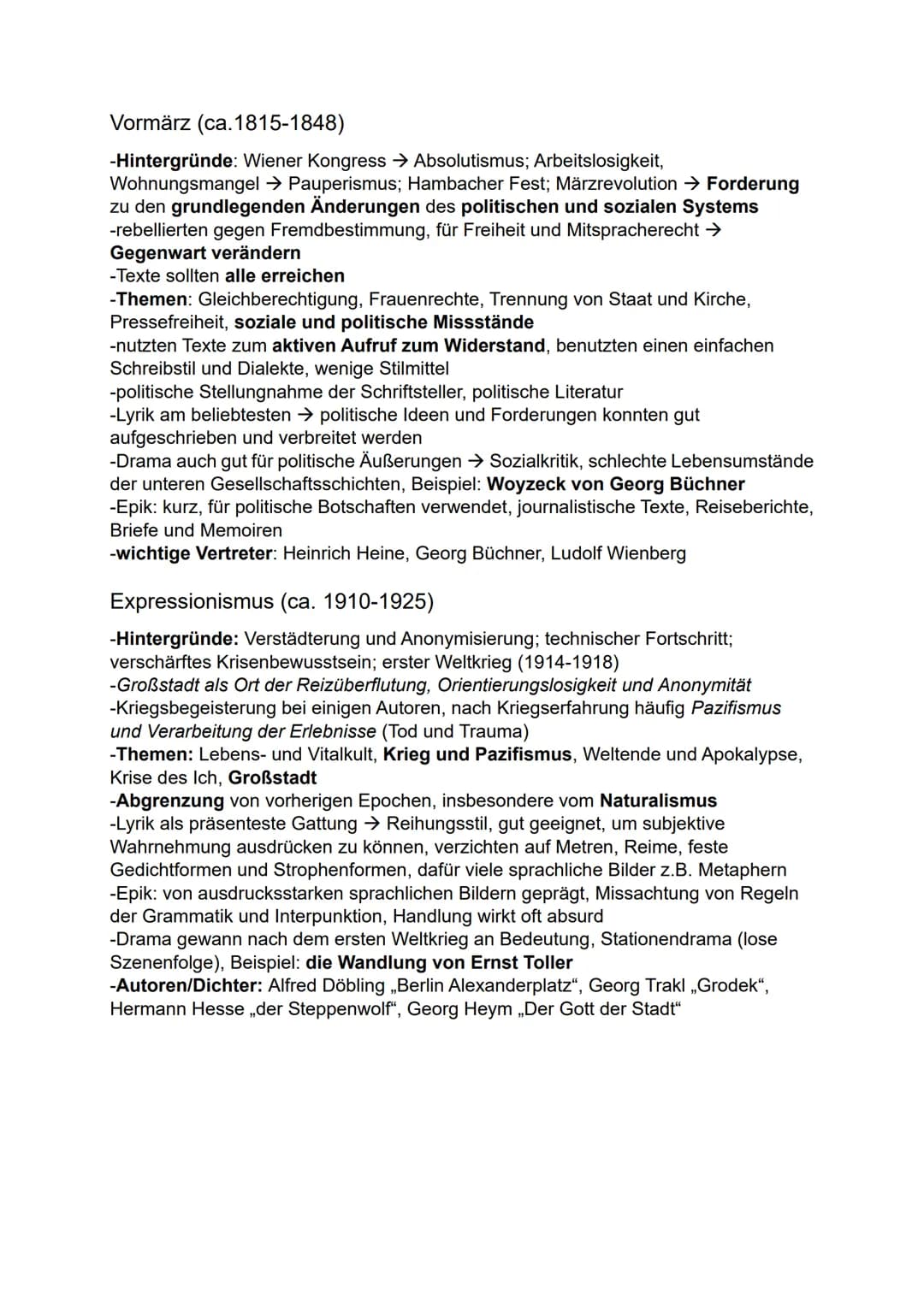 Epochen
Aufklärung (ca. 1720-1800)
-Hintergründe: Absolutismus; Glaubenskonflikten; Kriege; Emanzipation des
Bürgertums, Wissenschaft>Kirche