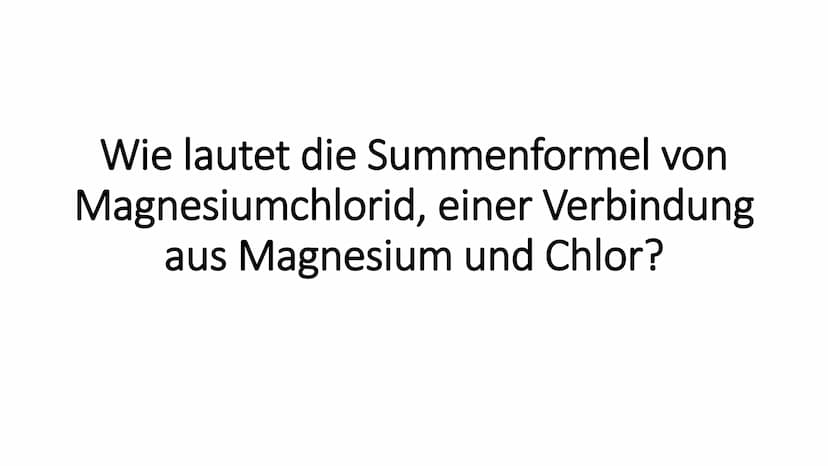 Chemie Vom Namen zur Molekülformel (Summenformel)
• Wie kann man anhand des Namens einer Verbindung die
Summenformel ermitteln?
• Woher weiß