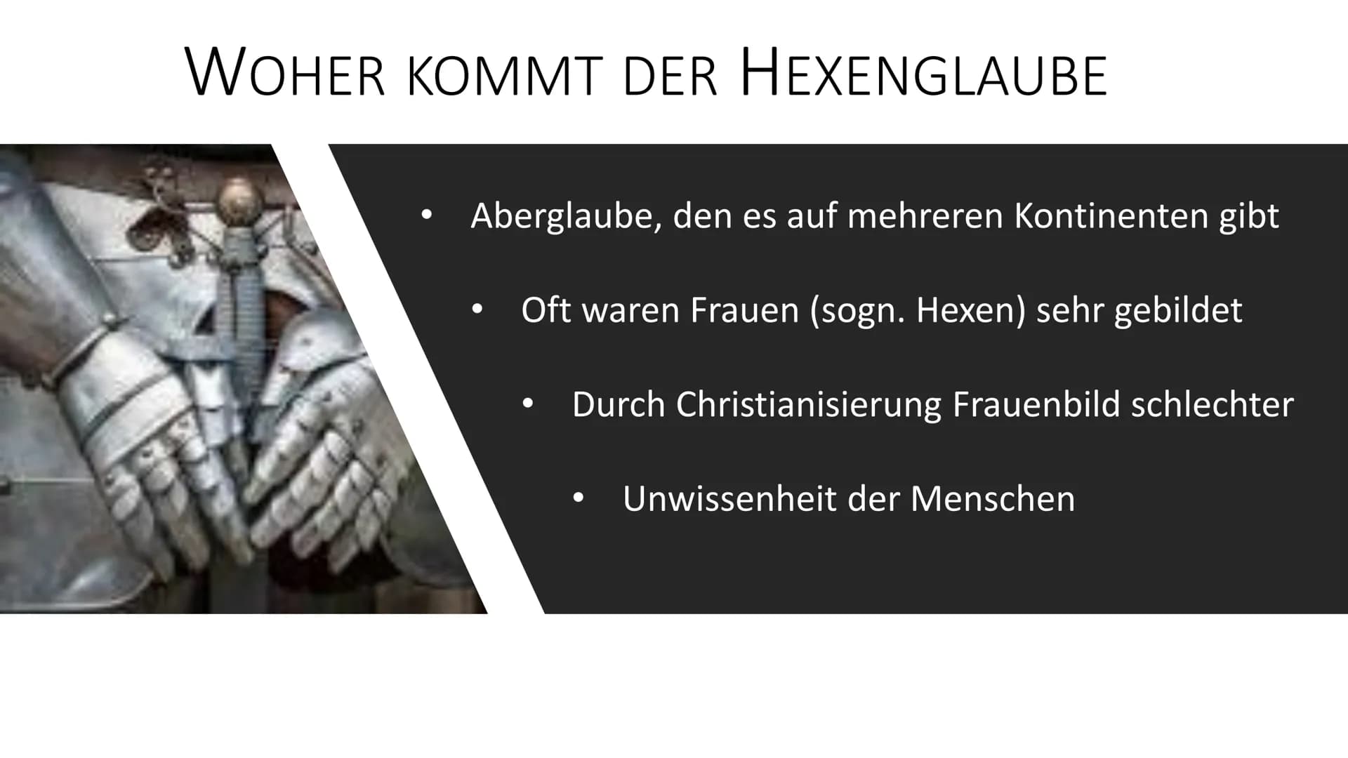 DIE ZEIT DER HEXENVERFOLGUNG
Sehr geehrte Frau/Herr Professor, Liebe Mitschüler ich/wir stelle/n euch heute das Thema
Hexenverfolgung im Mit