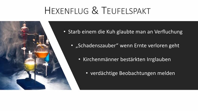DIE ZEIT DER HEXENVERFOLGUNG
Sehr geehrte Frau/Herr Professor, Liebe Mitschüler ich/wir stelle/n euch heute das Thema
Hexenverfolgung im Mit
