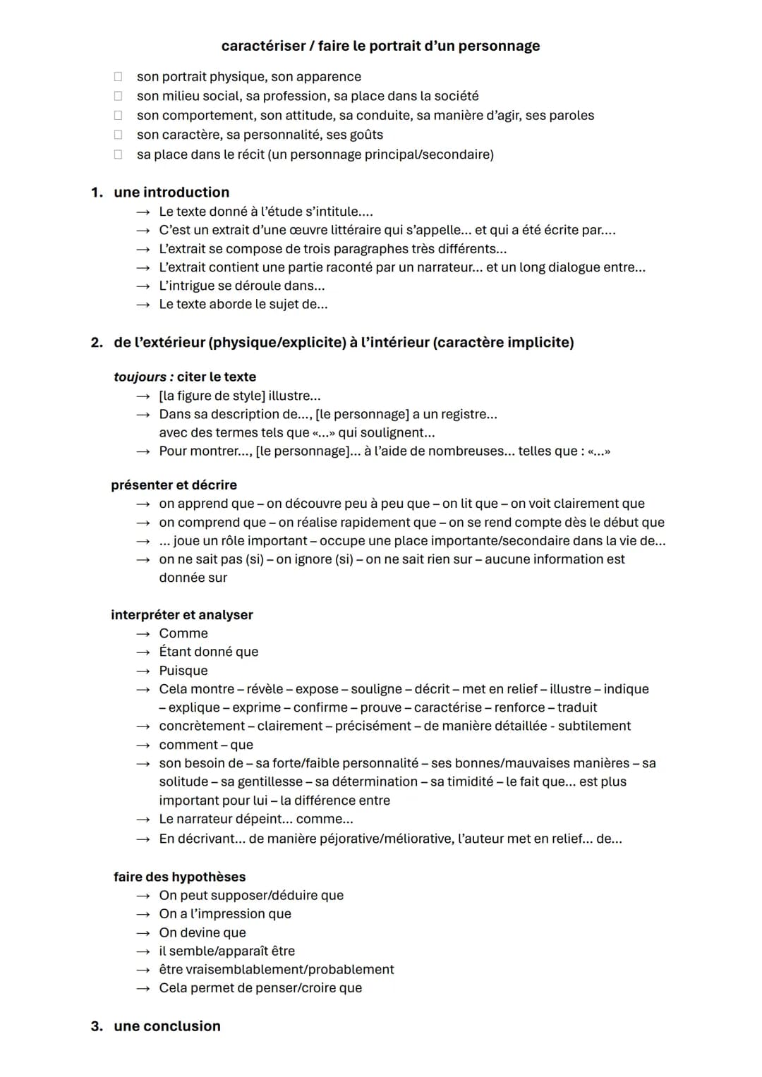 relier
expliquer
le moyen
le but
comparer
introduire une
citation
mots charnières
premièrement, deuxièmement, troisièmement,
pour commencer,