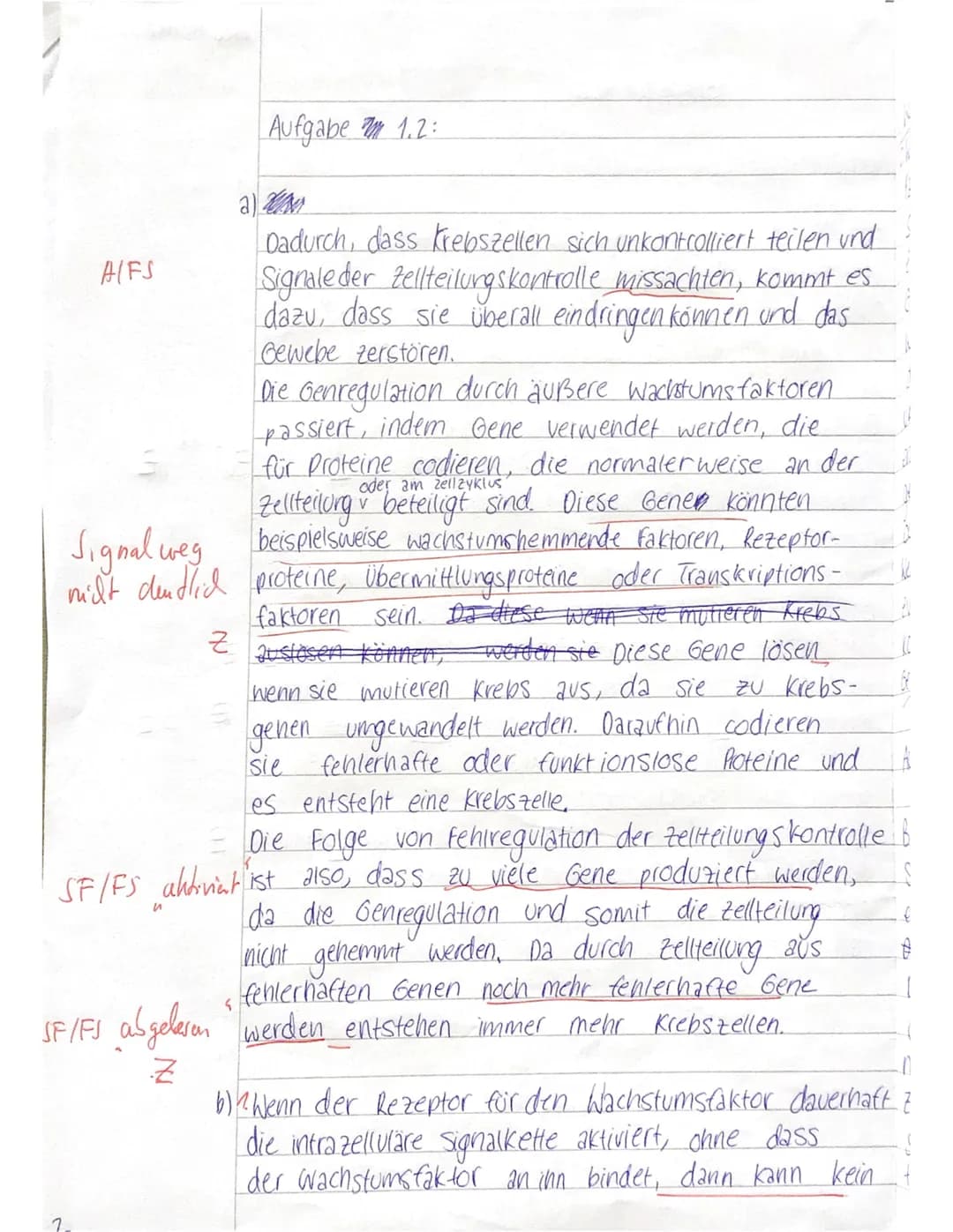 GK Bio 12.1 (DIH)
Name: Alea Menke
Thema: Genetik
Klausur 2
12.01.2021
Aufgabe I: Genregulation bei Eukaryoten und Tumorwachstum durch
Fehlr