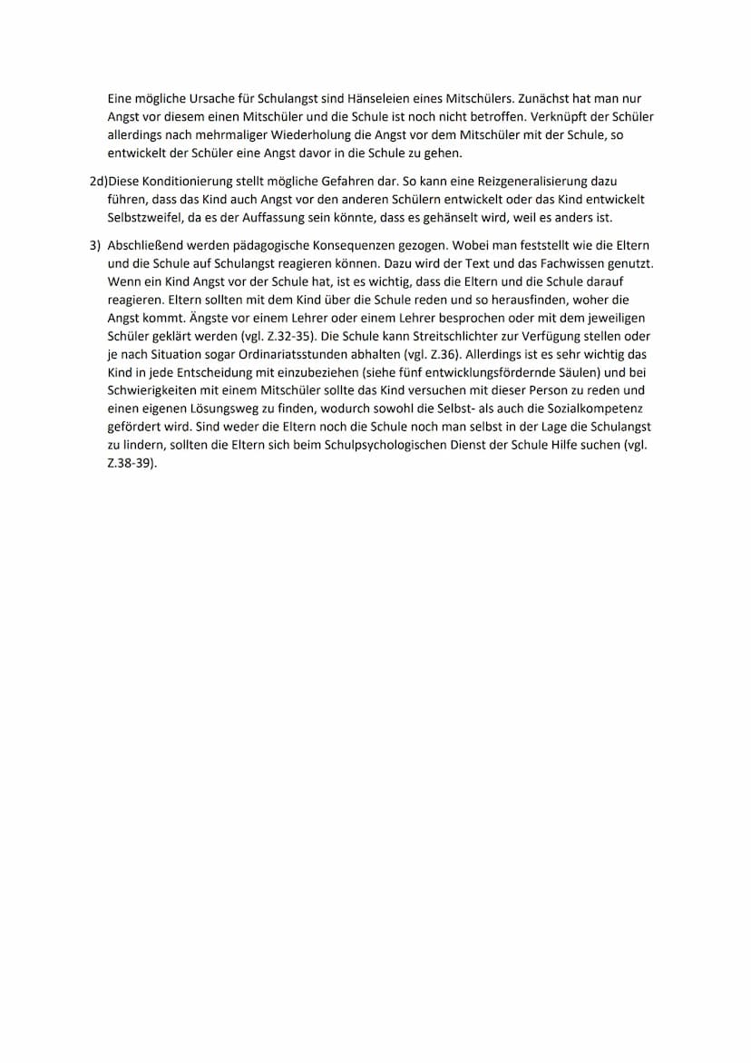 Lernen/ Klassische Konditionierung
Vorgegebener Text
,,Ich geh' heute nicht in die Schule" von Natascha Verbücheln
Jeden Morgen das gleiche 