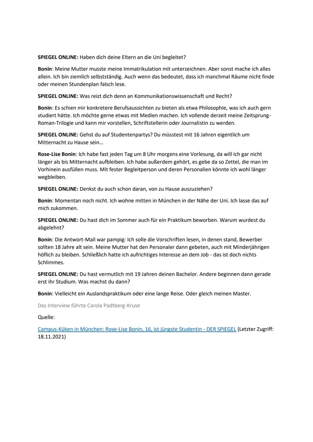 Mediation (Übung mit Musterlösung)
Situation:
Sie sind zum Austausch an einer englischen Schule und arbeiten im Redaktionsteam der dortigen
