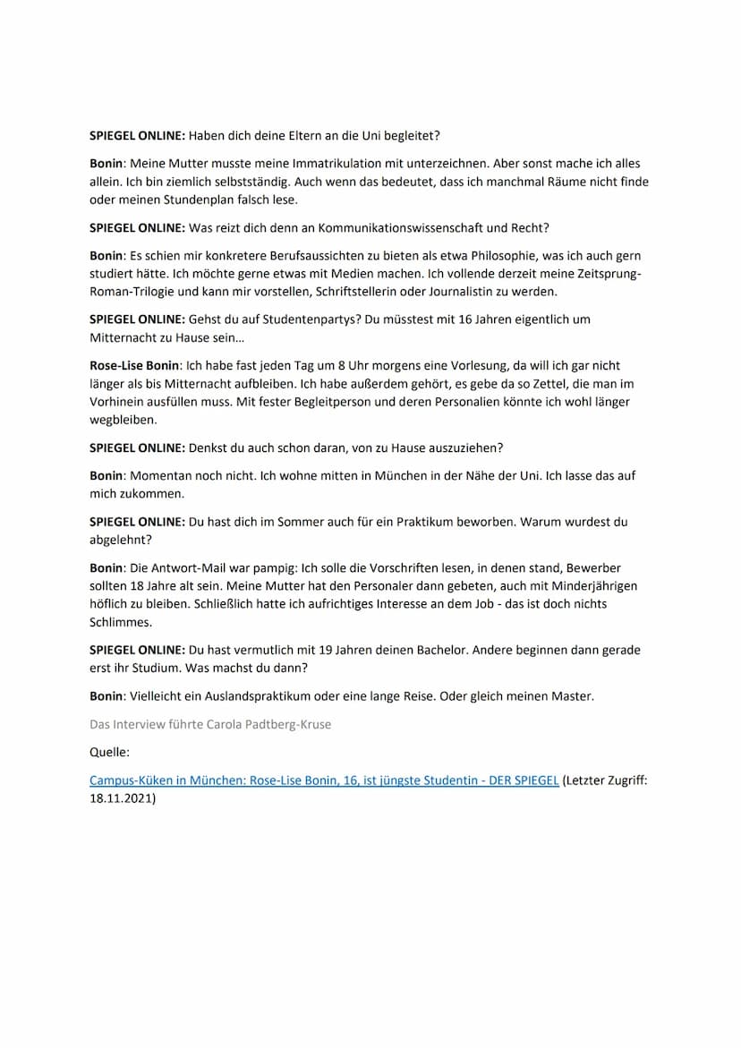 Mediation (Übung mit Musterlösung)
Situation:
Sie sind zum Austausch an einer englischen Schule und arbeiten im Redaktionsteam der dortigen
