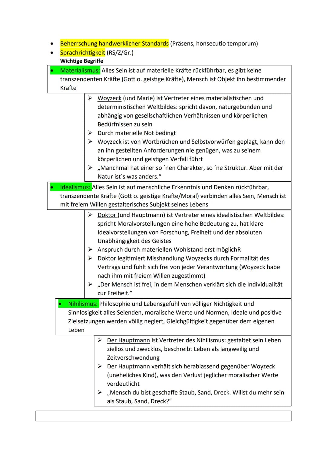 Verfassen einer literarischen Erörterung: ,,Woyzeck"
Nach der Erschließung dieser Position geht es darum, sich mit dieser auseinanderzusetze