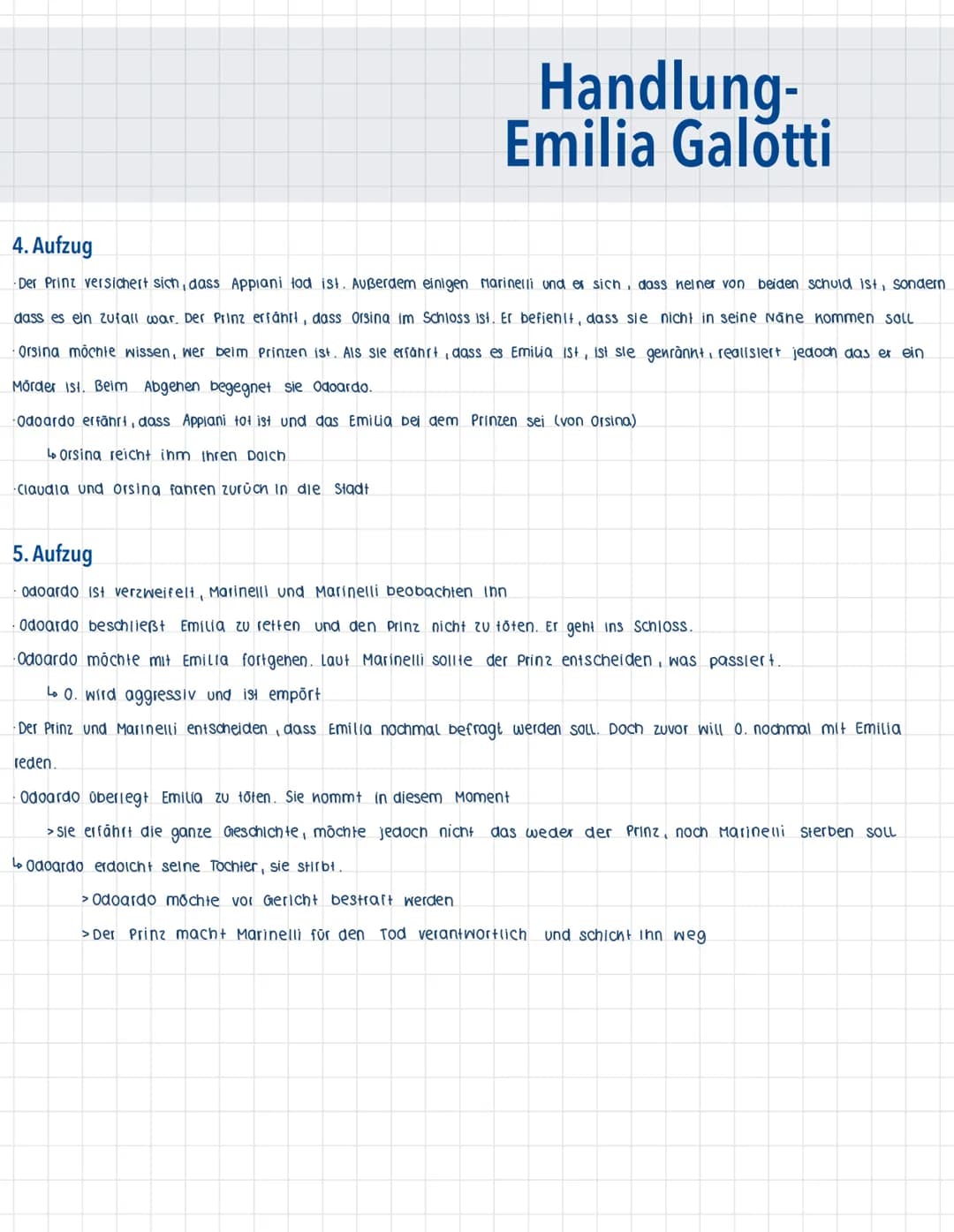 Handlung-
Emilia Galotti
1. Aufzug
·Der Prinz ist eigentlich gestresst von seinen Aufgaben, jedoch kommt Conti (der Maler) und bringt ihm zw