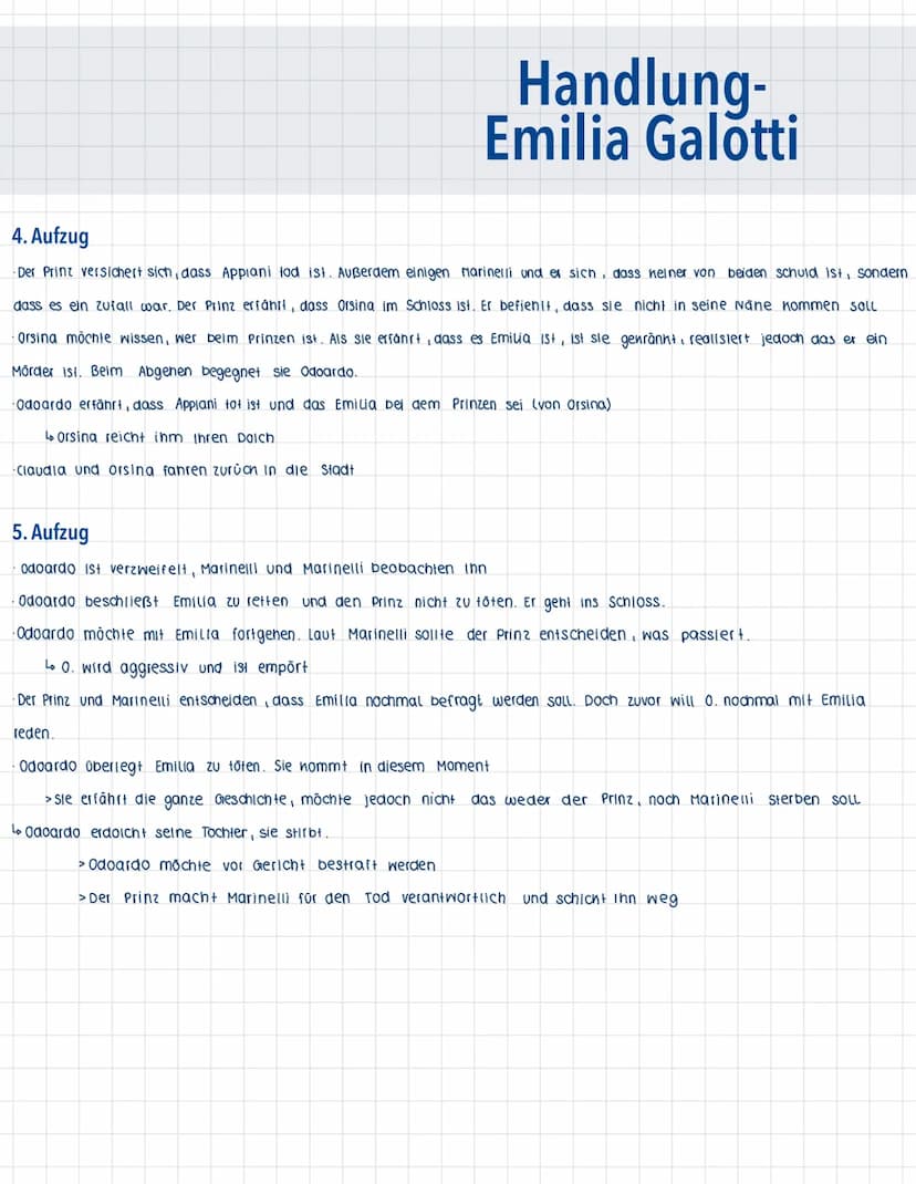Handlung-
Emilia Galotti
1. Aufzug
·Der Prinz ist eigentlich gestresst von seinen Aufgaben, jedoch kommt Conti (der Maler) und bringt ihm zw
