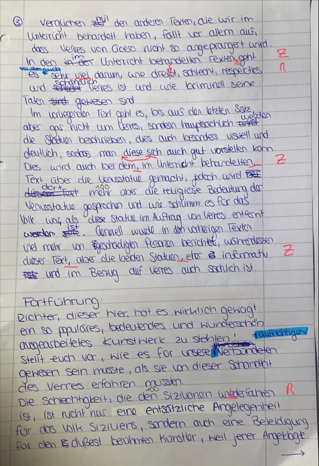 Latein Einführungsphase.
Name: Pia
Bewertung Teil A - Übersetzungsteil:_ O Fehler
entspricht
Bewertung Teil B - Interpretationsteil: 92 /100