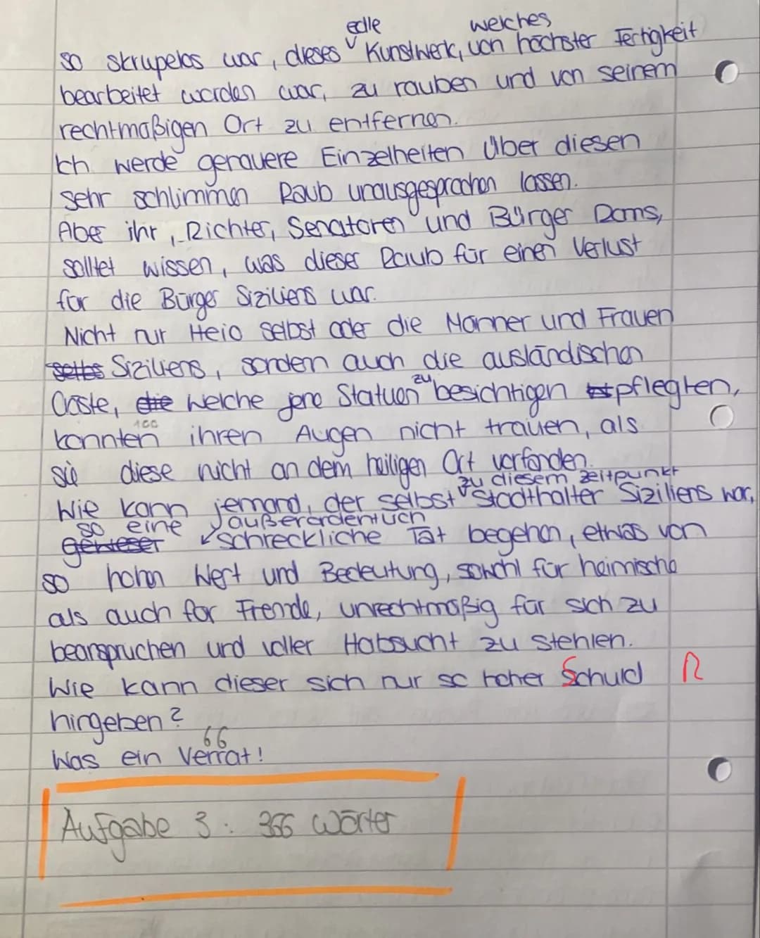 Latein Einführungsphase.
Name: Pia
Bewertung Teil A - Übersetzungsteil:_ O Fehler
entspricht
Bewertung Teil B - Interpretationsteil: 92 /100