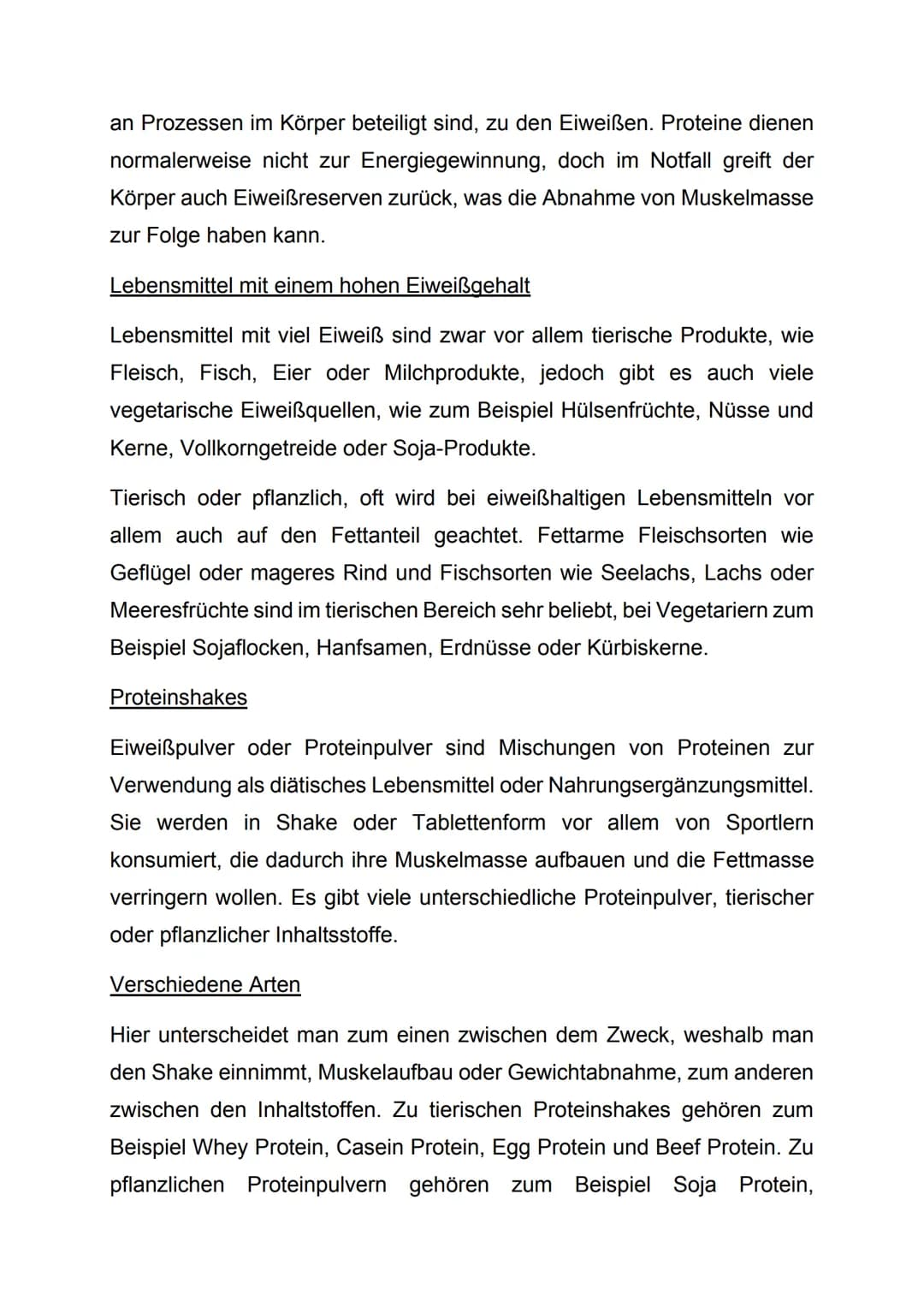 Eiweiß und Proteinshakes
Physikalische Wirkung und Bedeutung für unseren Körper
Eiweiße, oder eben Proteine, sind neben Kohlenhydraten und F