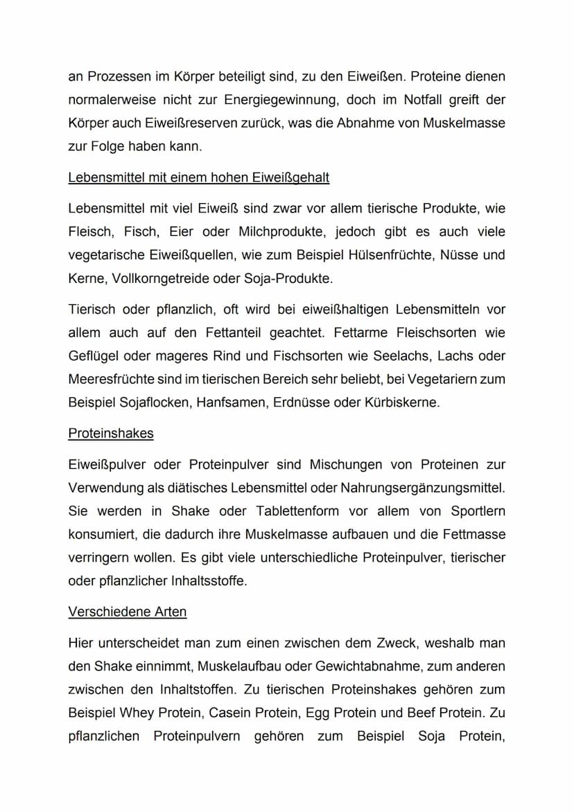 Eiweiß und Proteinshakes
Physikalische Wirkung und Bedeutung für unseren Körper
Eiweiße, oder eben Proteine, sind neben Kohlenhydraten und F