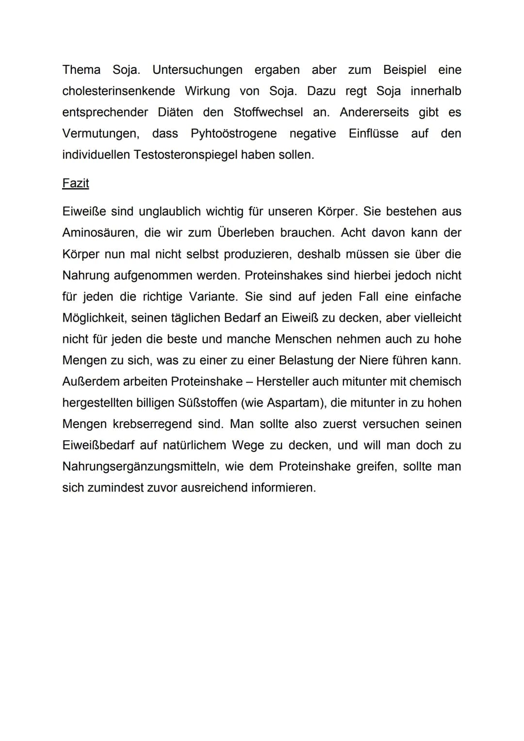 Eiweiß und Proteinshakes
Physikalische Wirkung und Bedeutung für unseren Körper
Eiweiße, oder eben Proteine, sind neben Kohlenhydraten und F