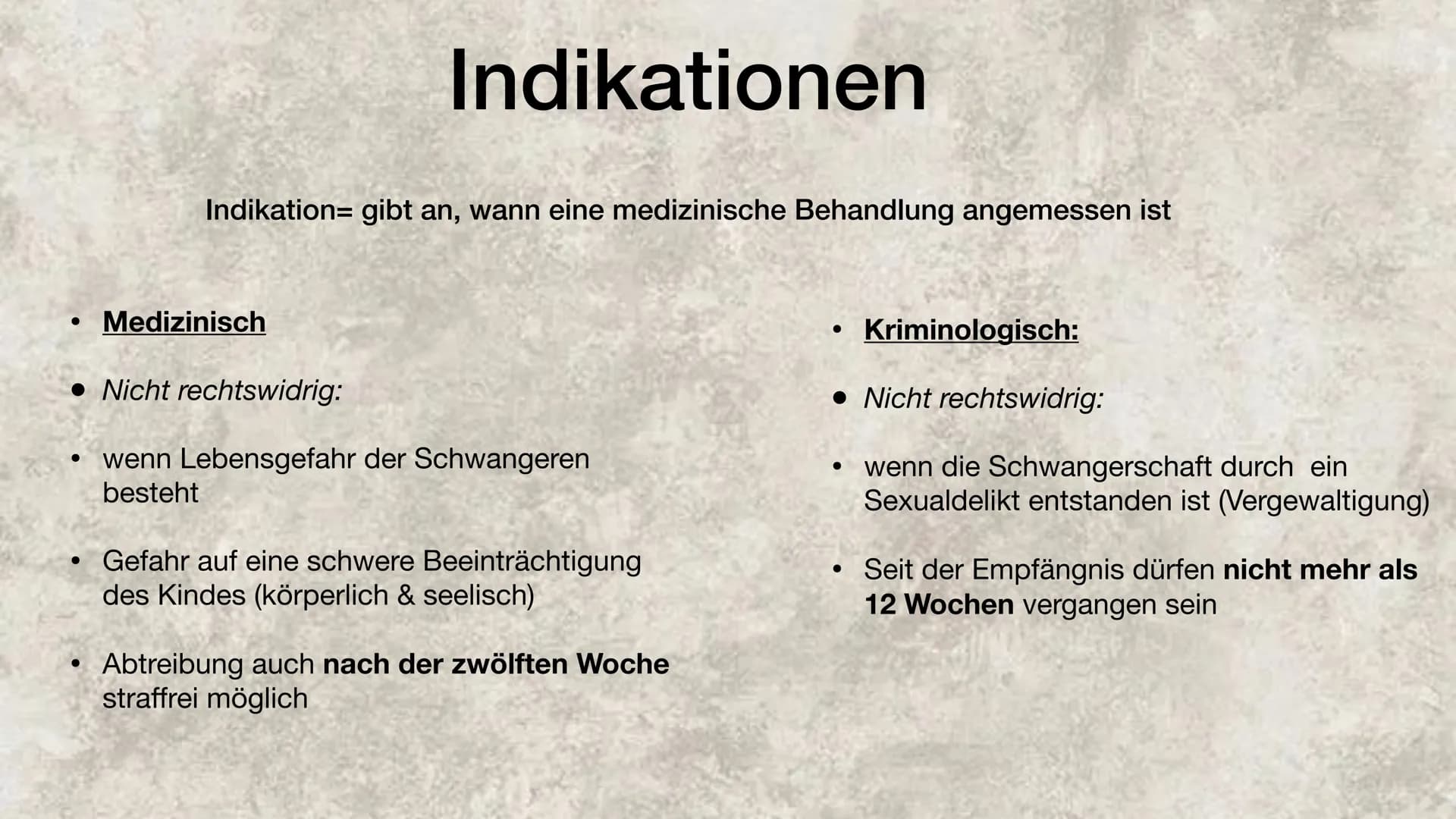Schwangerschaftsabbruch ●
●
●
Allgemeine Informationen
Abtreibungsrate/ Abtreibungen in den Altersgruppen
Indikationen
Mögliche Folgen
• Pos