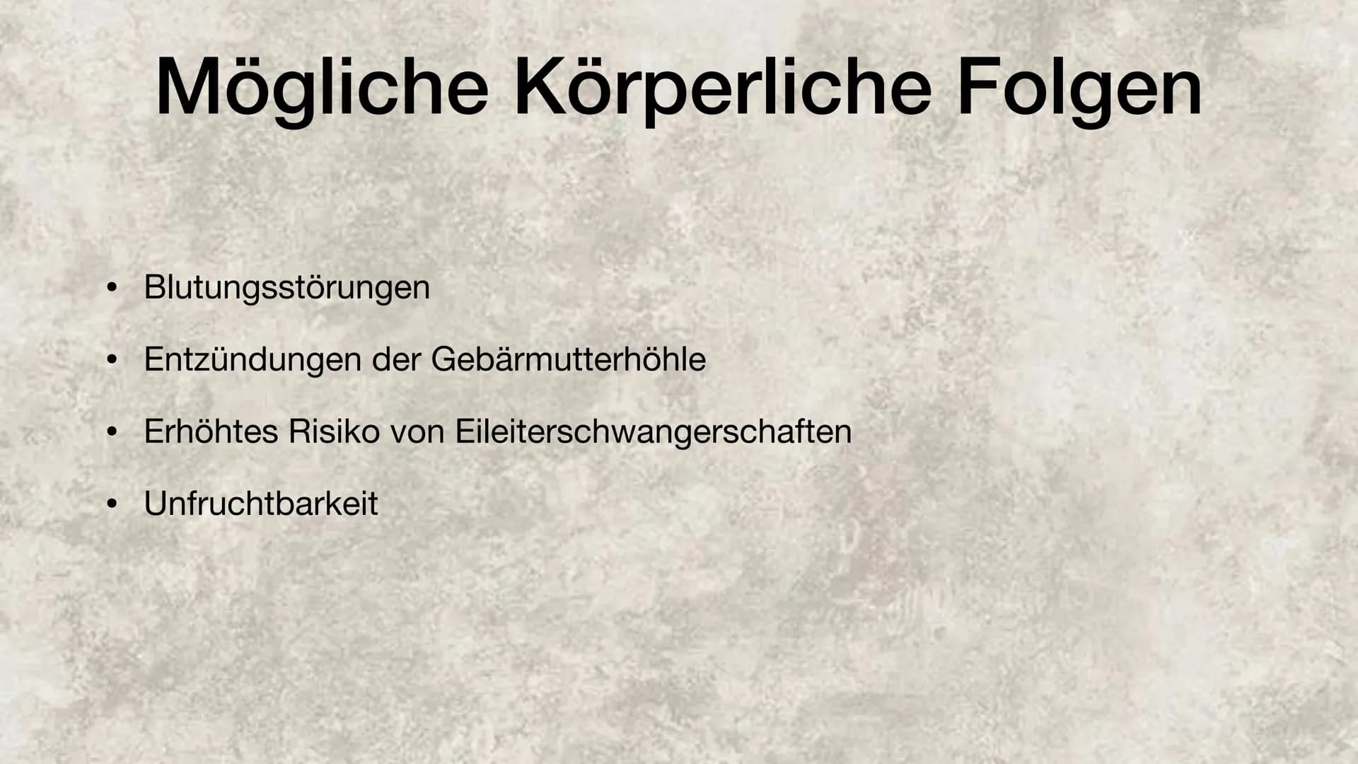 Schwangerschaftsabbruch ●
●
●
Allgemeine Informationen
Abtreibungsrate/ Abtreibungen in den Altersgruppen
Indikationen
Mögliche Folgen
• Pos