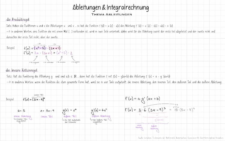 Know Ableitungen, Stammfunktionen & Integralrechnung thumbnail
