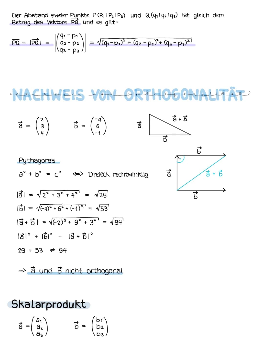VEKTOREN
3 dim. Koordinatensystem:
KX1
4
6
NX
4
2
MERKZETTEL
2
X3
2
X1 X2 X3
Punktbestimmung: P (4/612)
Zeichnen von Vektoren:
4
6
8
Pfeilfu