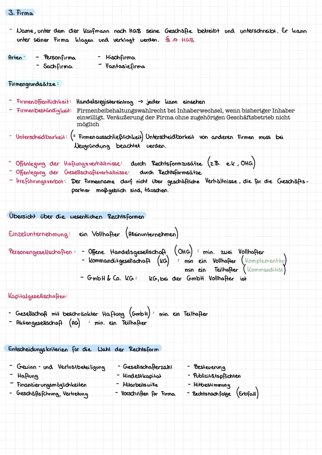 PERSONENGESELLSCHAFT
- Kaufmann - Handelsregister - Firma -
für Kaufleute
Für wenn gilt das HGB?
Wer ist Kaufmann nach HGB?
→Jeder Gewerbetr