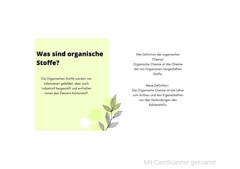 Kohlenwasserstoffe
Presentation von
Mit CamScanner gescannt Gliederung
• Was sind organische Stoffe?
Alkane- Alkene- Alkine im Vergleich
• Z