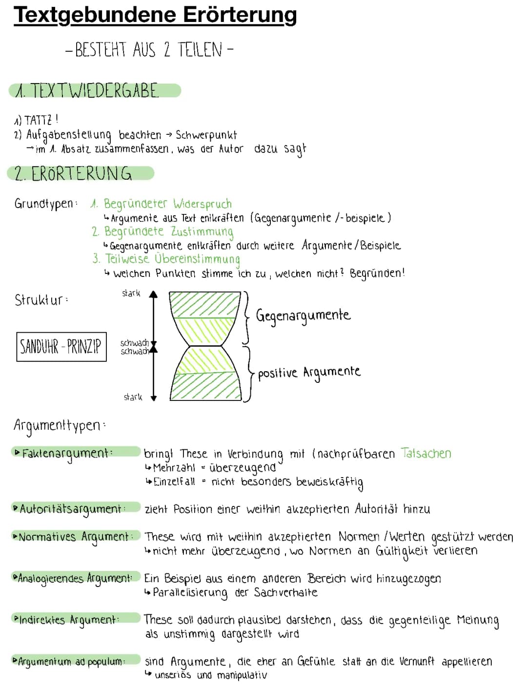 Textgebundene Erörterung