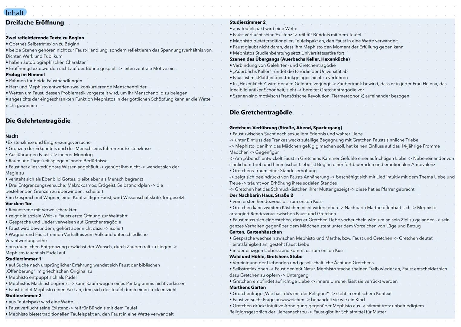 Johann Wolfgang von Goethe: Faust

Variante A (Aufbau)

1. Hinführung zum Thema des Außentextes

• zentrales Thema des Außentextes aufgreife