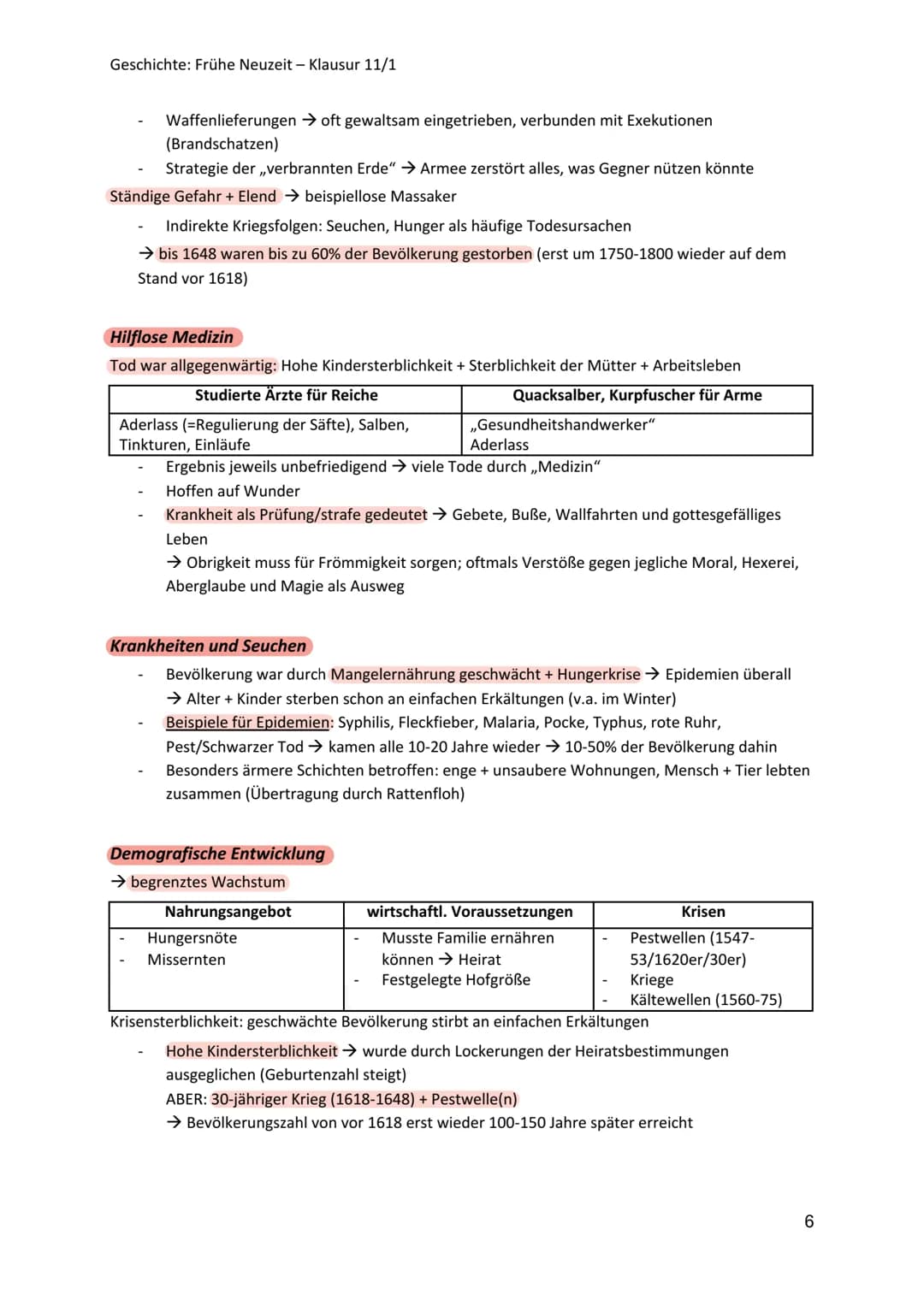 Geschichte: Frühe Neuzeit - Klausur 11/1
Das Leben in der Ständegesellschaft vom 15. – 18. Jahrhundert
Zeitliche Einordnung:
Bis ca. 500 ➜ A