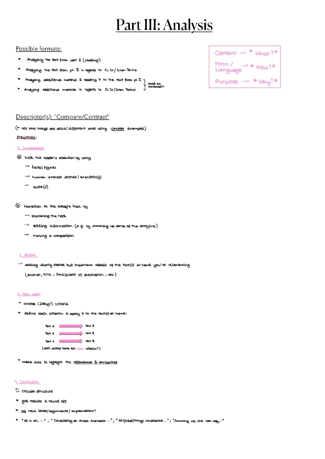 Englisch: Analysis (How-To/Method)