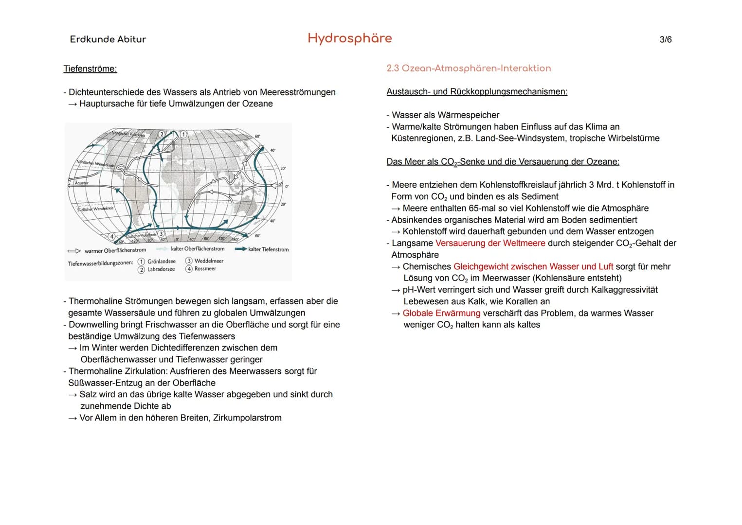 Erdkunde Abitur
1. Grundlagen
- Wasser als wesentlicher Bestandteil des globalen Ökosystems
- Voraussetzung für alles Leben auf unserem Plan