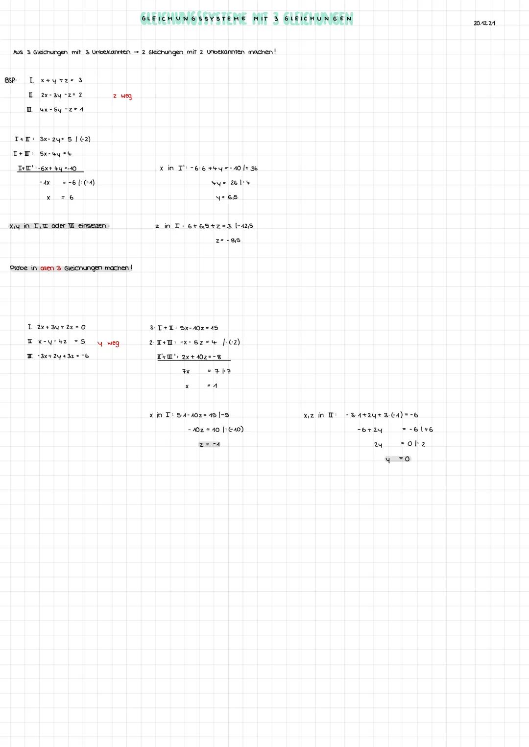 # GLEICHUNGSSYSTEME

13 12.24

zum cosen braucht man mindestens genau so viele Gleichungen, wie man unbekannte hat
Die gefundene losung muss