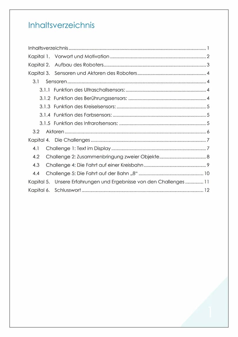 9.1.2020
884848
PROJEKTARBEIT
mit LEGO-Mindstorms EV3 Inhaltsverzeichnis
Inhaltsverzeichnis..
Kapital 1. Vorwort und Motivation
Kapital 2.
A