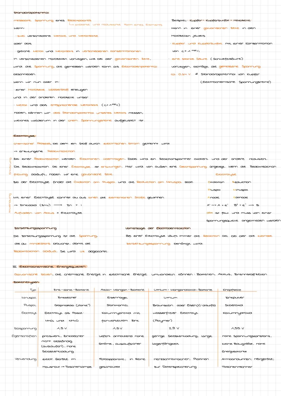 # ELEKTROCHEMIE

I Besionatele Reconce

Oxidation und Rediction

Oxidation: Autnahme von Sauerstoff, nogace von Electronen

$A \rightarrow A