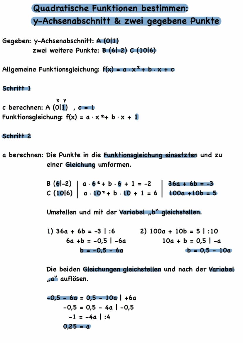 Darstellungsformen
●
Scheitelpunktform: f (x) = 2 (x-1)²8
1
Streckfaktor
f (x) = a (x -d) ²+ e
quadratischer Funktionsgleichungen
↓
f (x) = 
