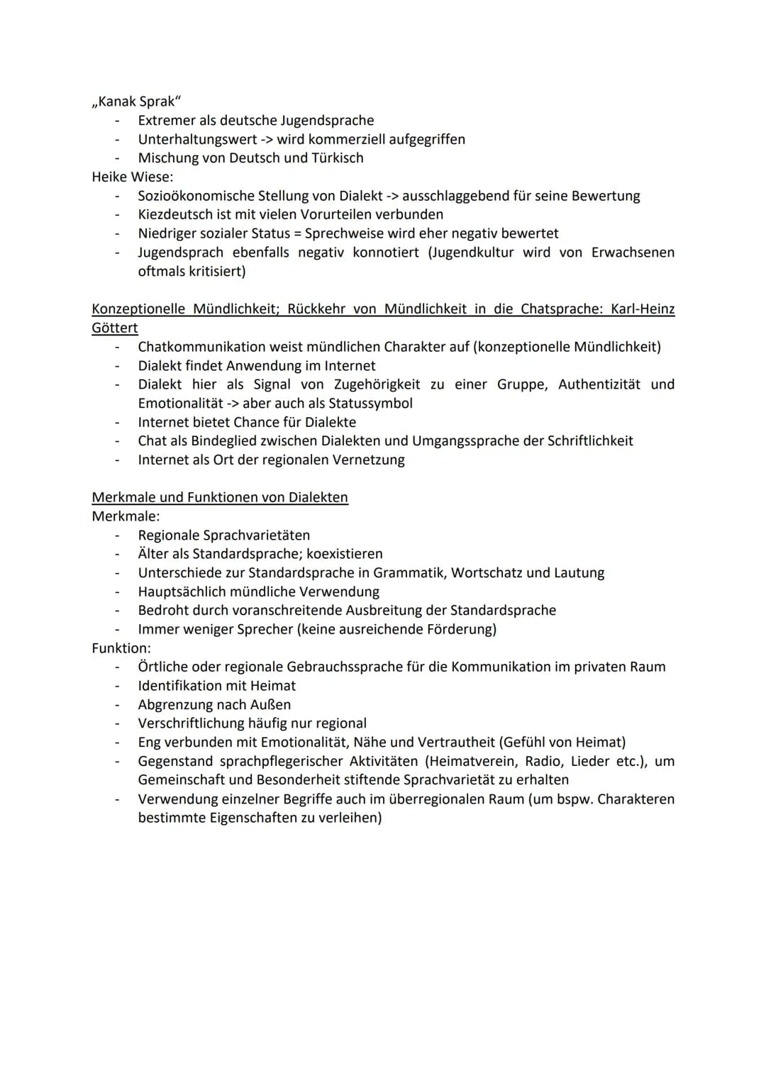 Deutschklausur
Sprachliche Varietäten
Aufbau einer Analyse:
1. Einleitungssatz (Titel, Autor, Textsorte, Entstehungsjahr, Medium)
2. Thema b