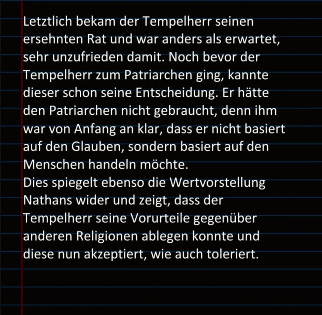 Nathan der Weise
Szenenanalyse 4.2
Samstag, 12. Dezember 2020 15:55
Das Drama "Nathan der Weise" wurde von
Gotthold Ephraim Lessinggeschrieb