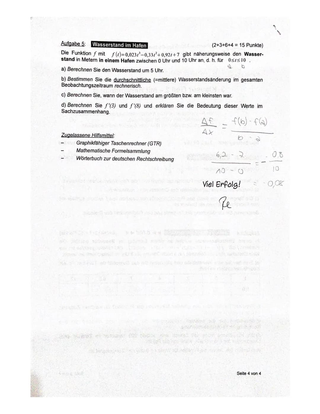 Grundkurse Mathematik 2+3 EF/2. Halbjahr
Fachlehrerin:
Name: Emily Rothemann
3. Klausur (Teil 1 - hilfsmittelfrei) B
Themen: Steigung und Ab