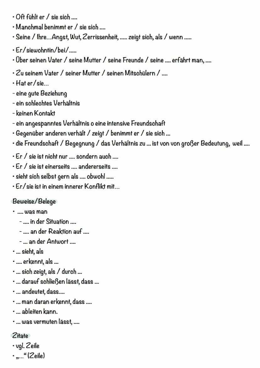 Aufbau-Charakterisierung
1. Einleitung mit Basissatz
2. Kurze Hinführung zum Thema
Inhalt (1-2 Sätzen)
Ort und Zeit des Geschehens
Kernaussa