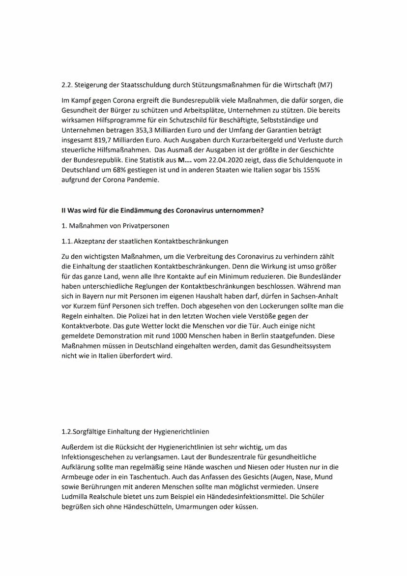 Folgen des Covid-19
und die Maßnahmen
dagegen
Axw A. Es gab immer Seuchen (Historische Rückblick) (M1)
Das Coronavirus stellt uns vor einige