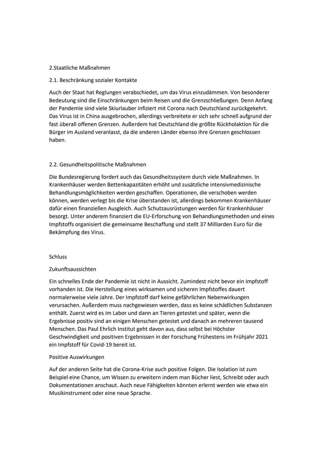 Folgen des Covid-19
und die Maßnahmen
dagegen
Axw A. Es gab immer Seuchen (Historische Rückblick) (M1)
Das Coronavirus stellt uns vor einige