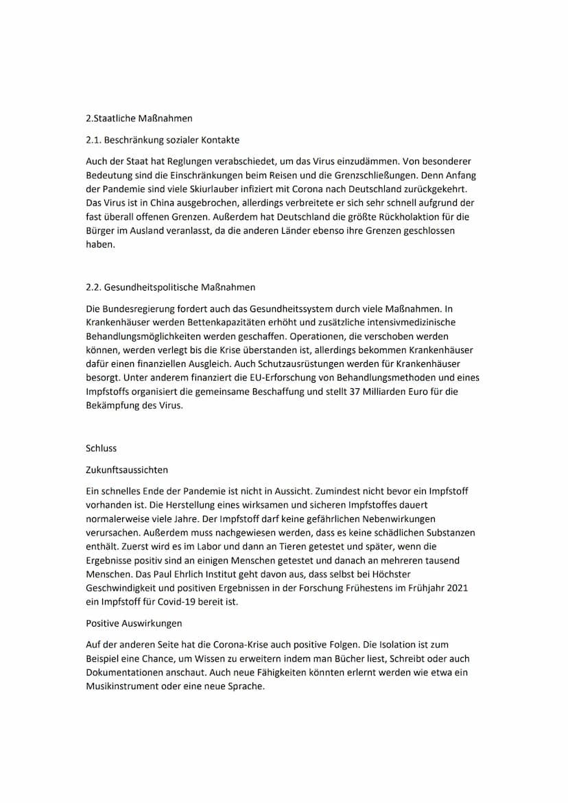 Folgen des Covid-19
und die Maßnahmen
dagegen
Axw A. Es gab immer Seuchen (Historische Rückblick) (M1)
Das Coronavirus stellt uns vor einige